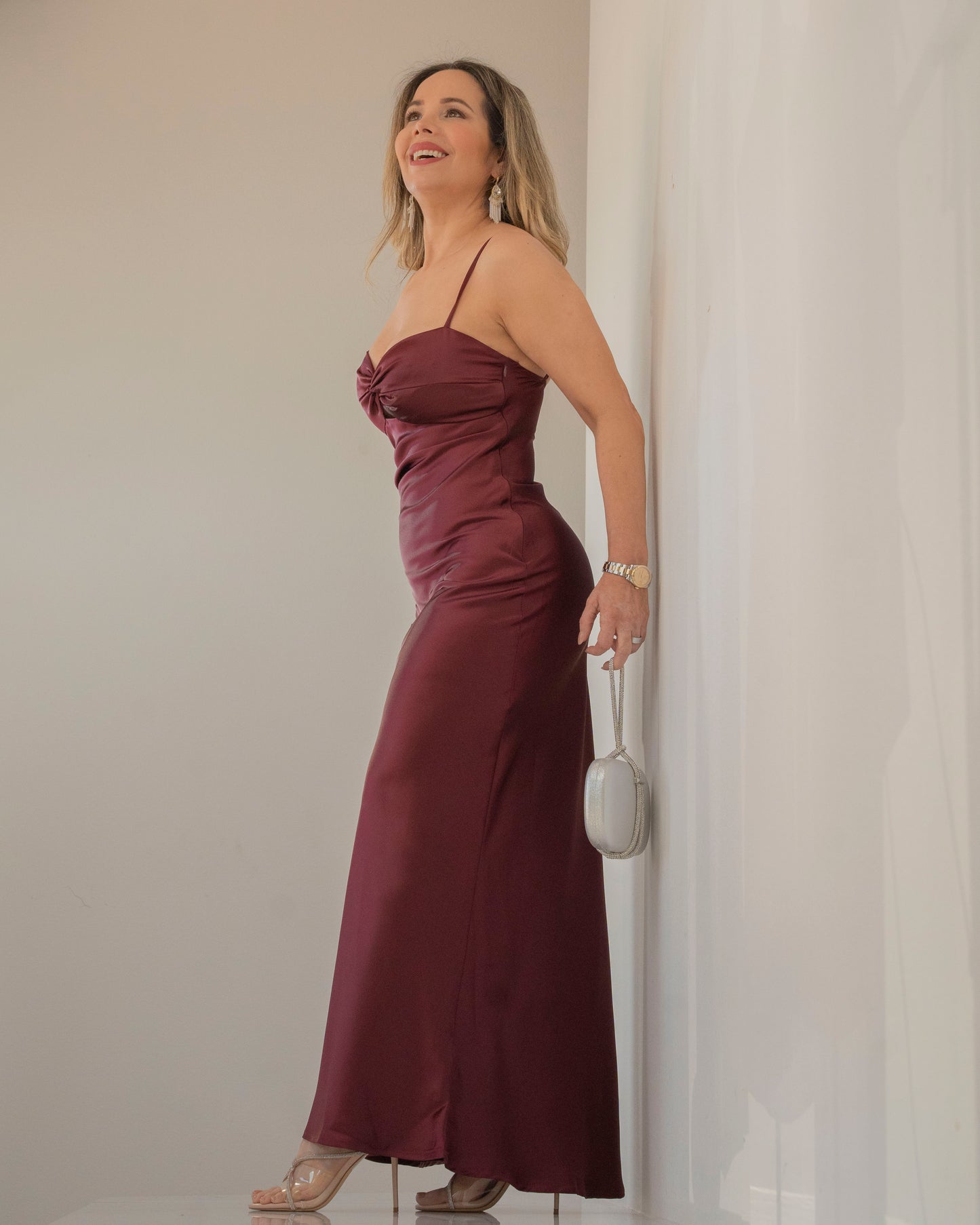 MIDI DRESS PLUM