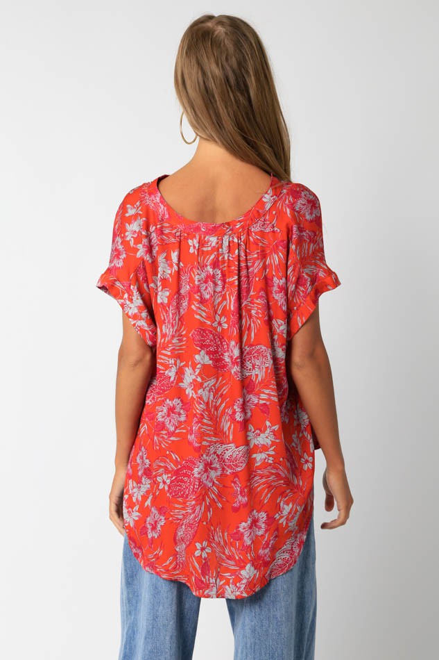 Satin Floral Blouse
