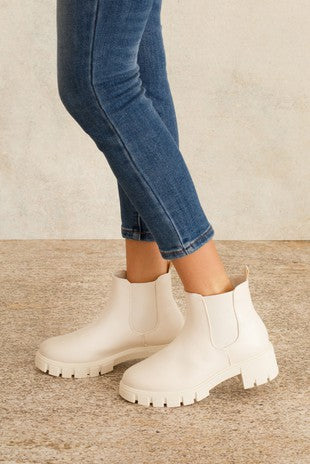 Ivory Platform Boots