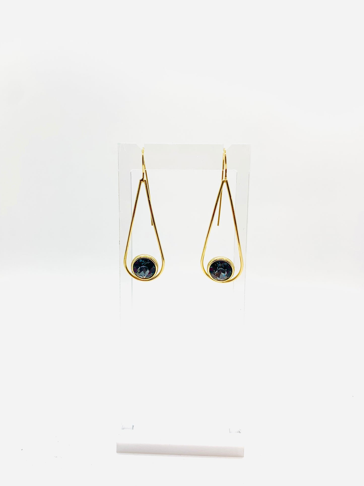 Black Drop Turkish Earrings