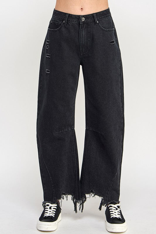 BARREL JEANS BLACK