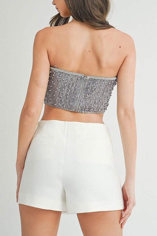 CROP TOP SILVER