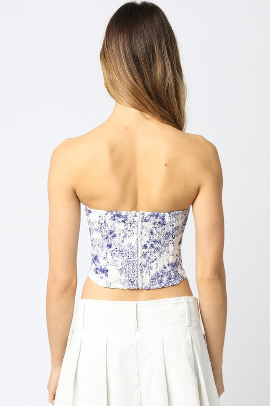TOP WHT/BLUE