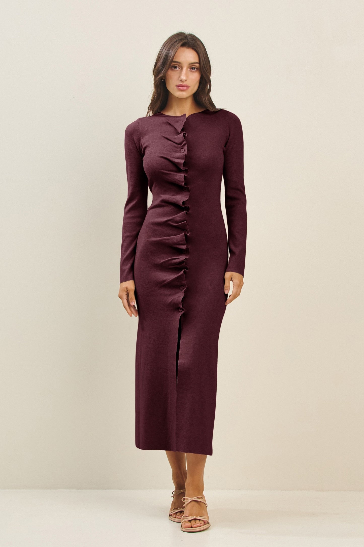 DRESS BURGUNDY
