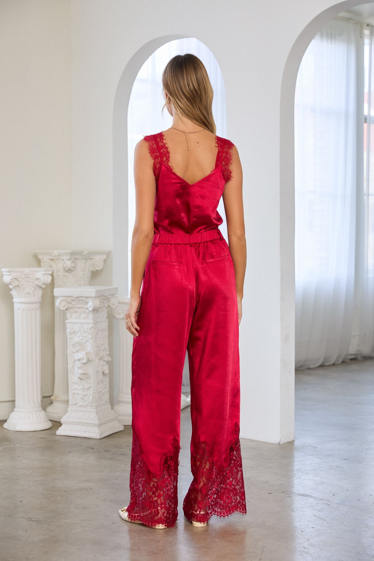 SET.BLAZER & PANTS RED