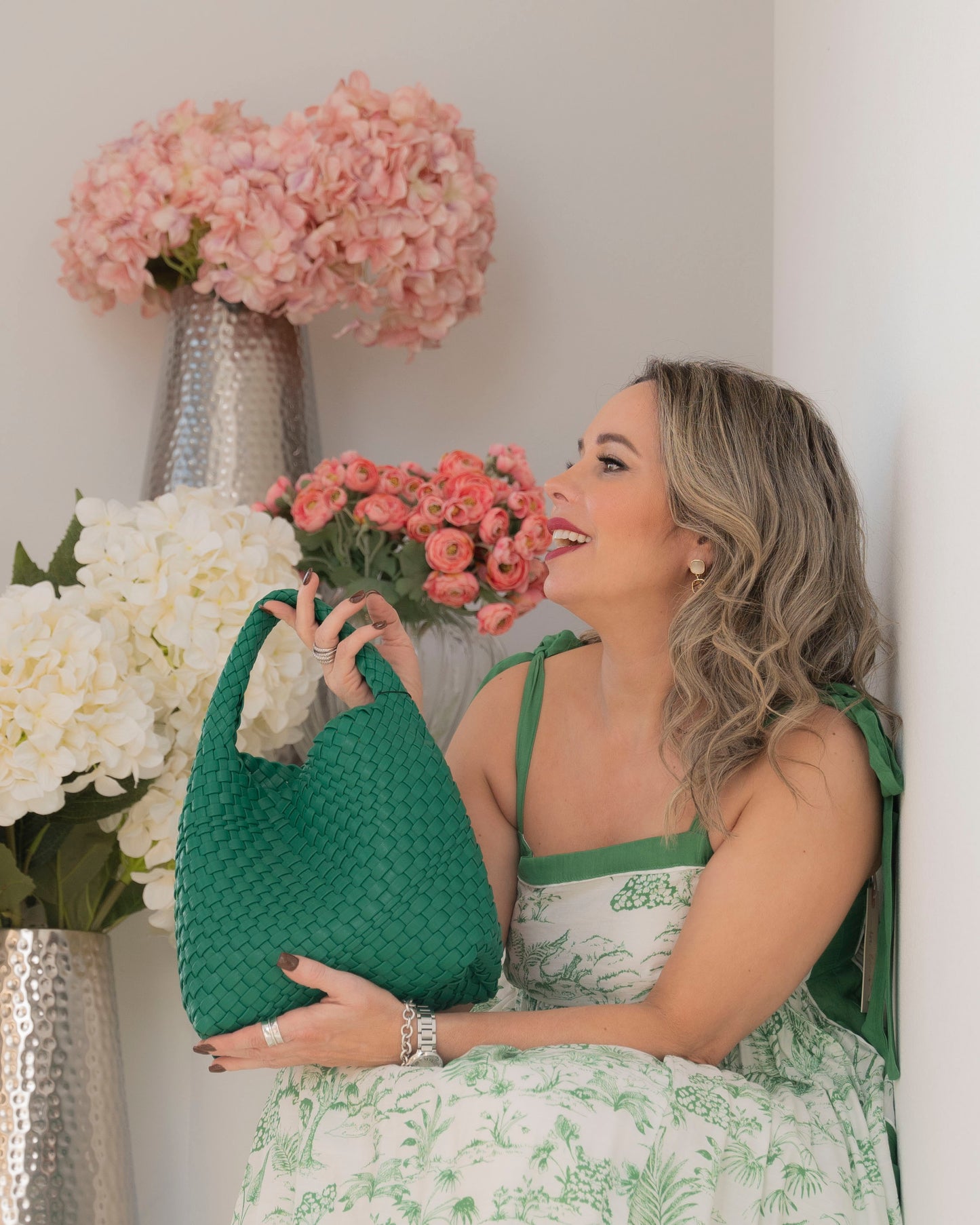 Woven mini hobo hanbbag