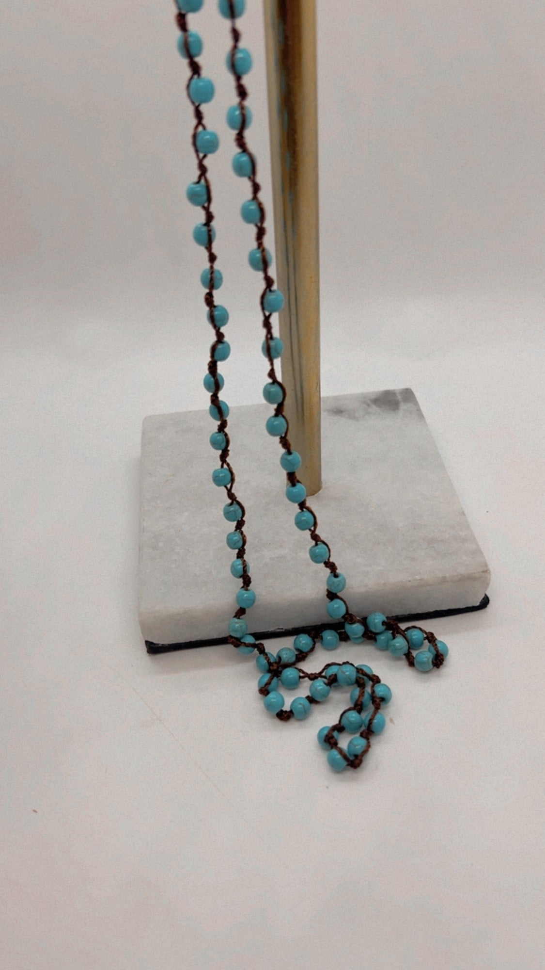 LONG NECKLACE TURQ.