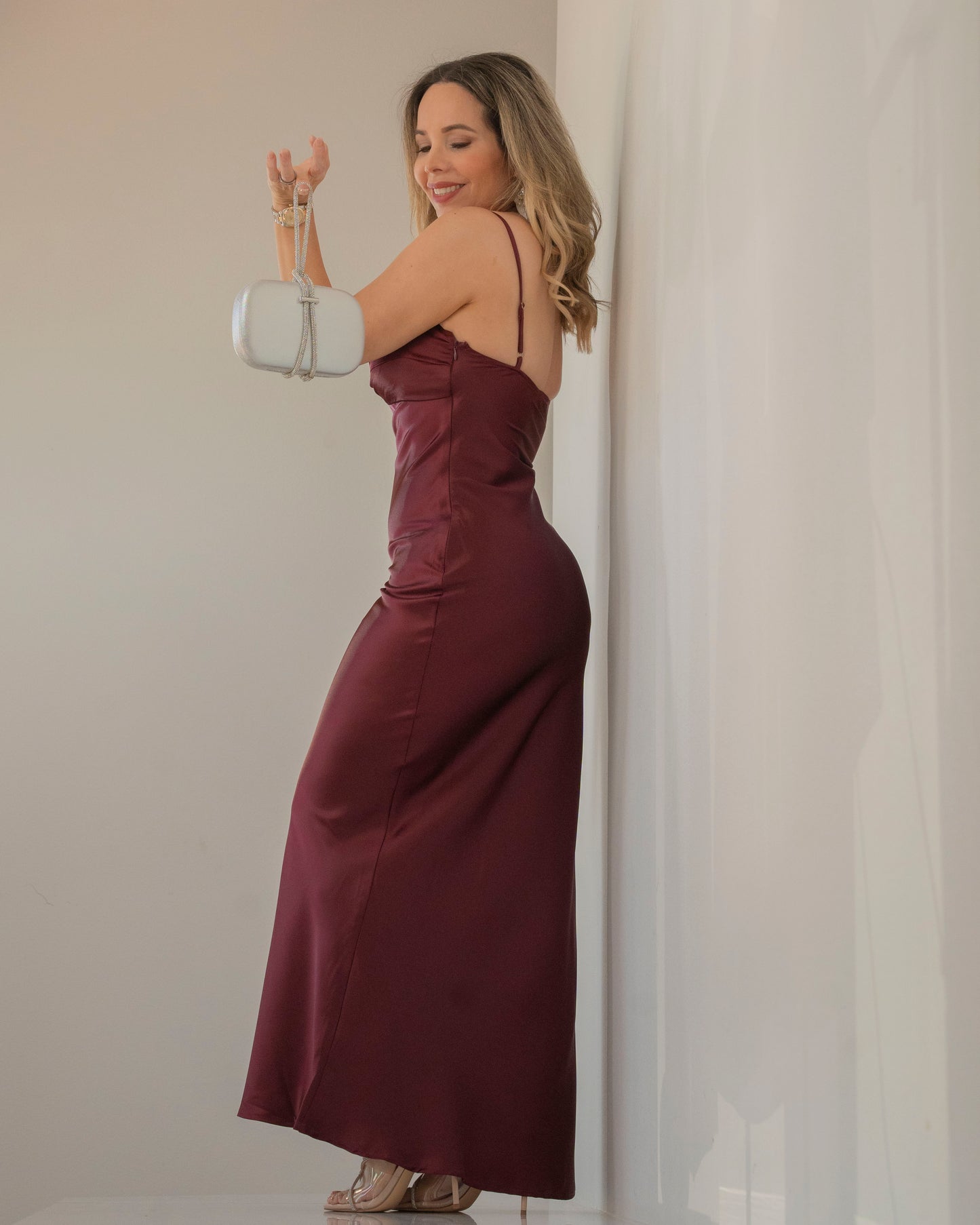 MIDI DRESS PLUM