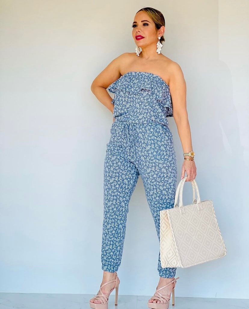 Blue jumpsuit