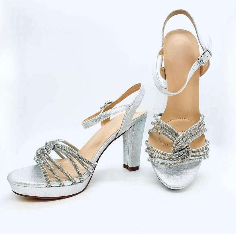 Silver Shimmer Heel