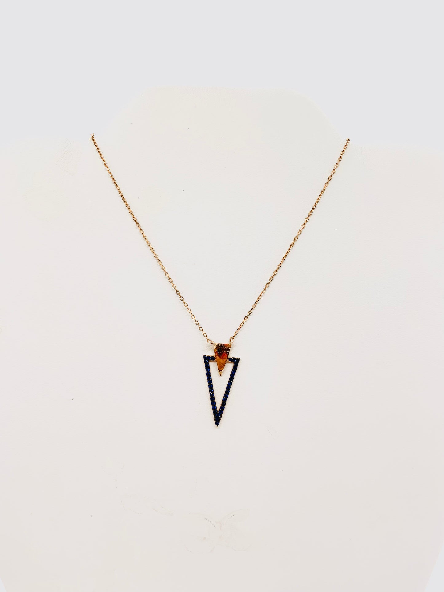 Rose Gold Triangular Necklace