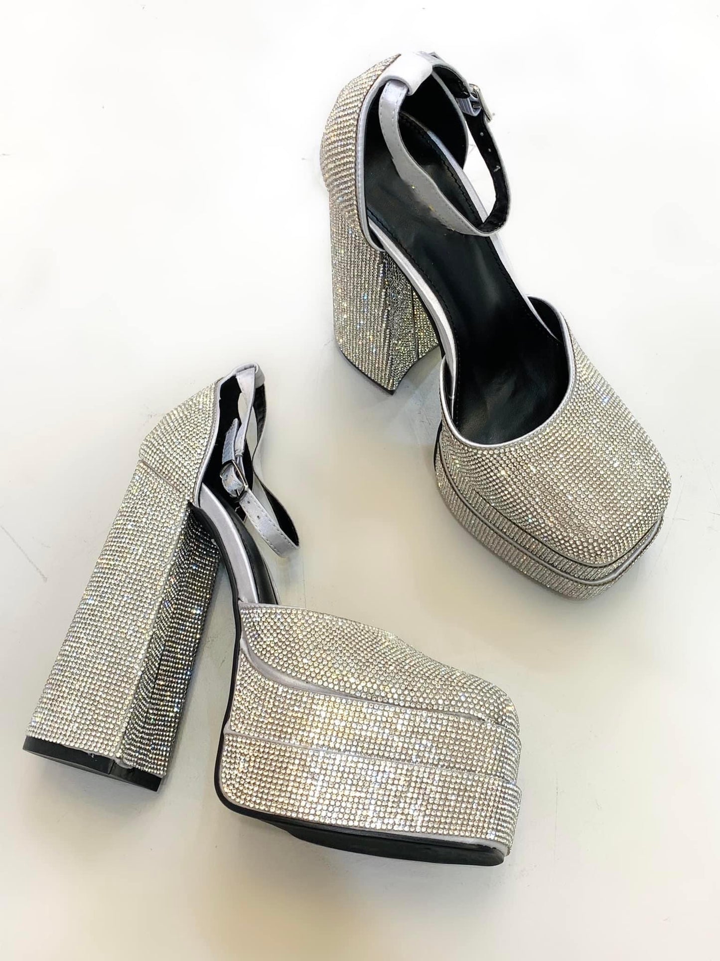 Rhinestone Platform Heel