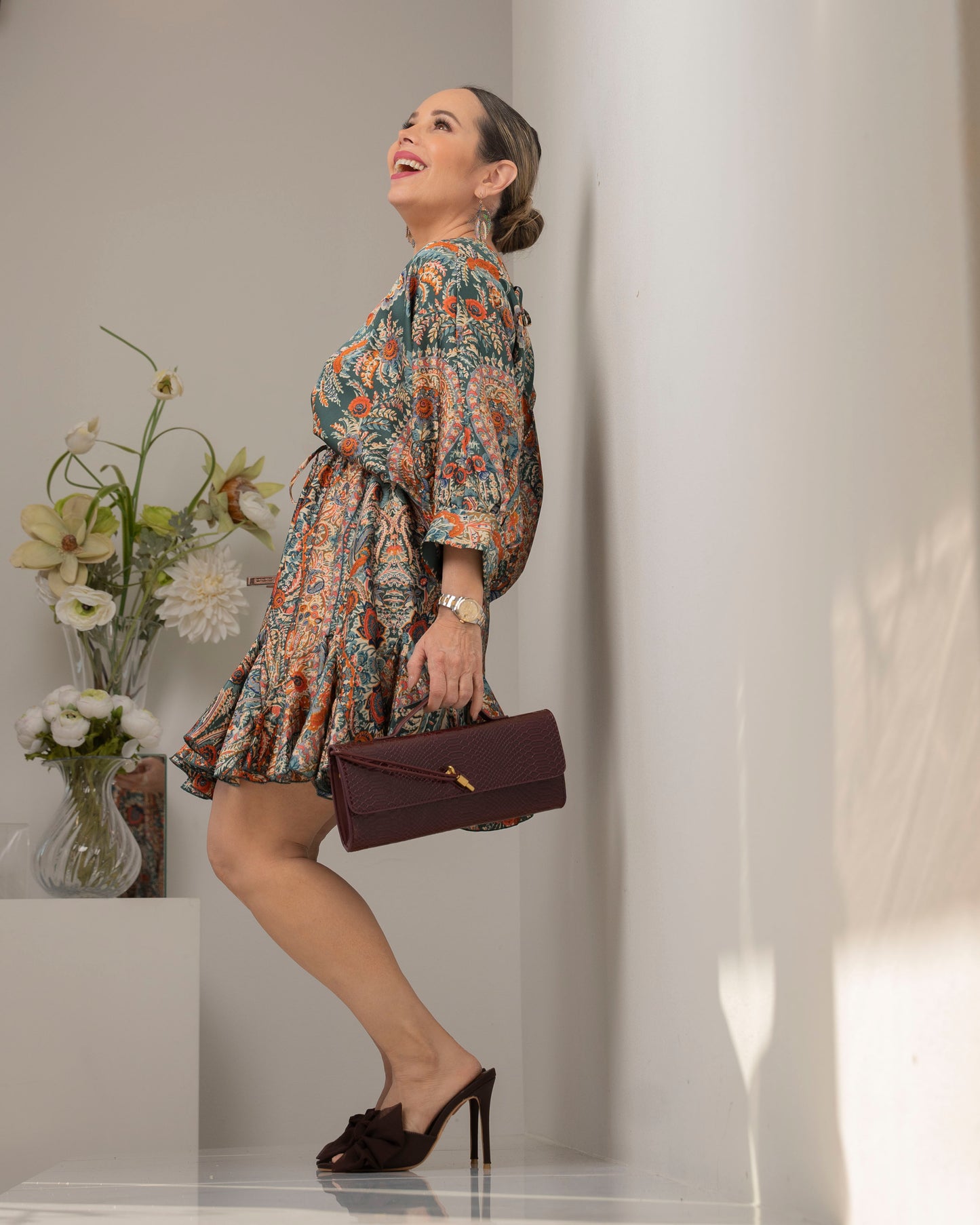 DRESS GREEN MULTI