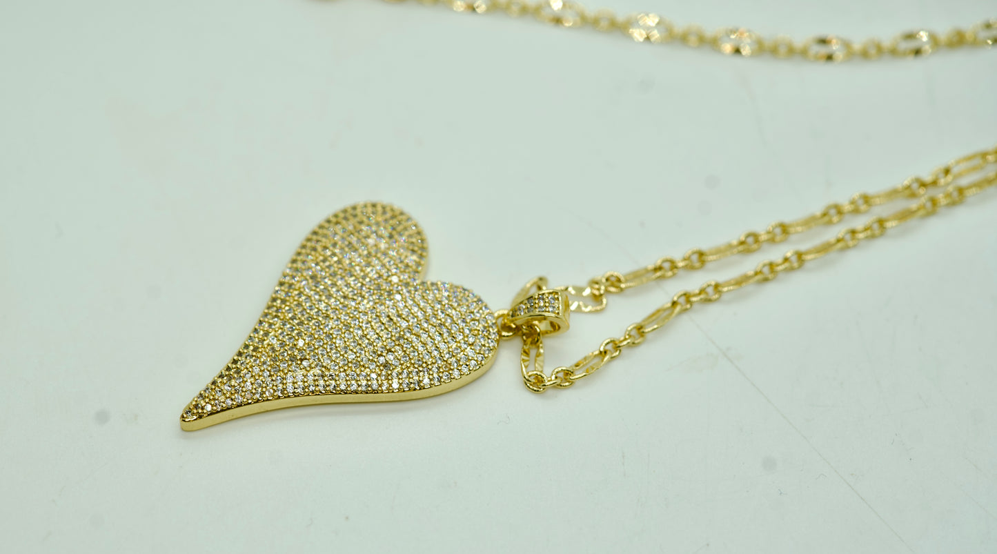 NECKLANCE GOLD PLATED HEART