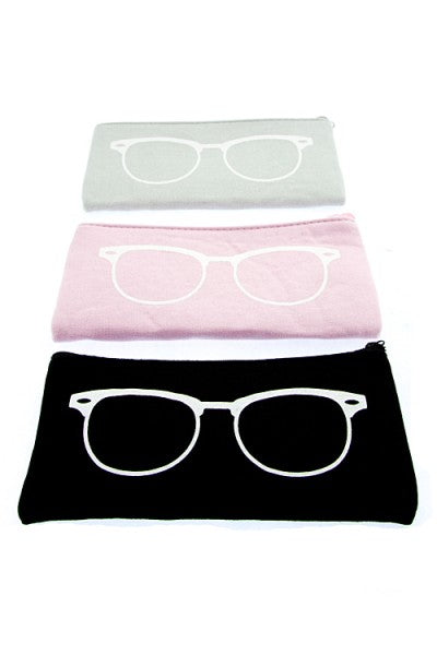 Light Weight Clutch Bag with a glasses design.