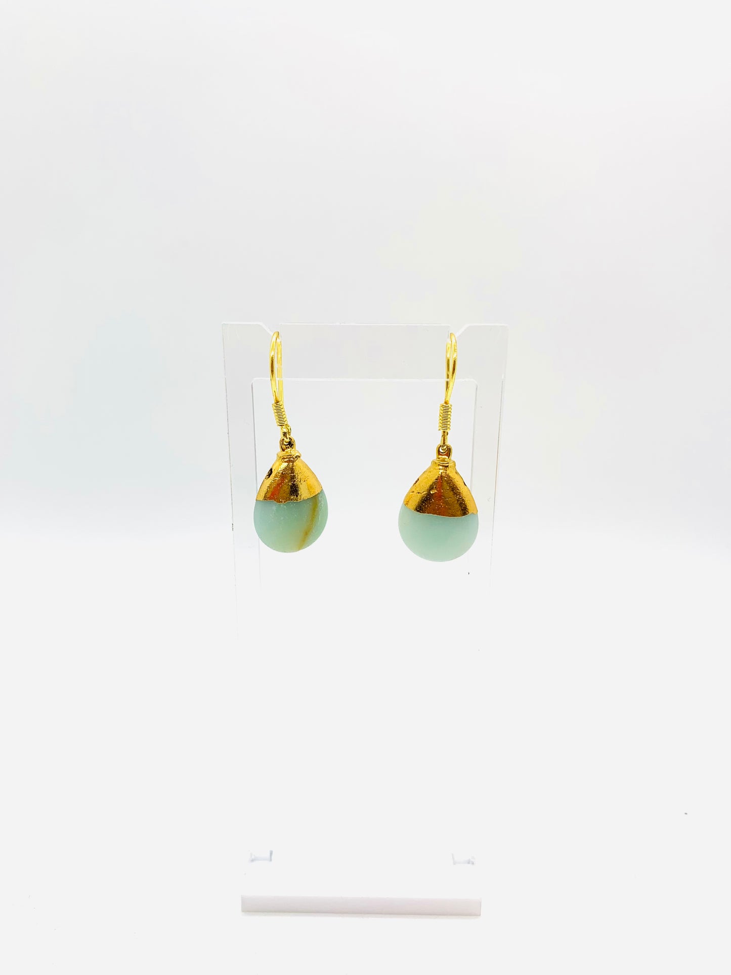 Teal Drop Turkish Earrings