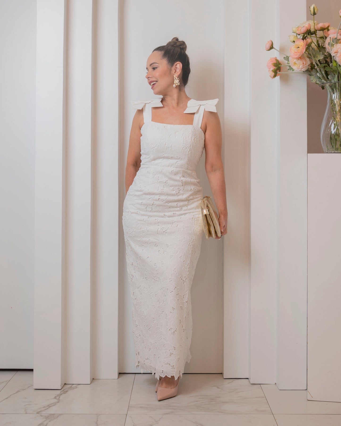 MIDI DRESS WHITE