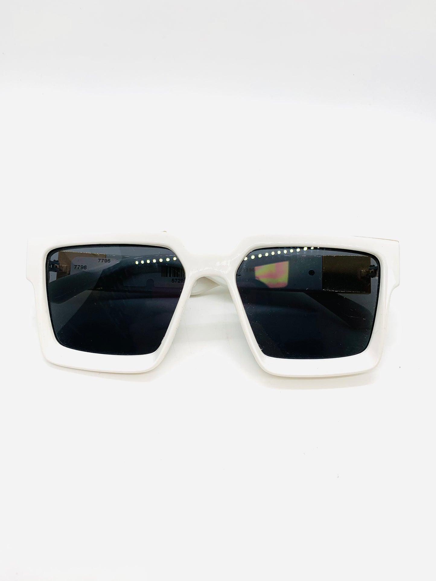 White Squared Sunglasses