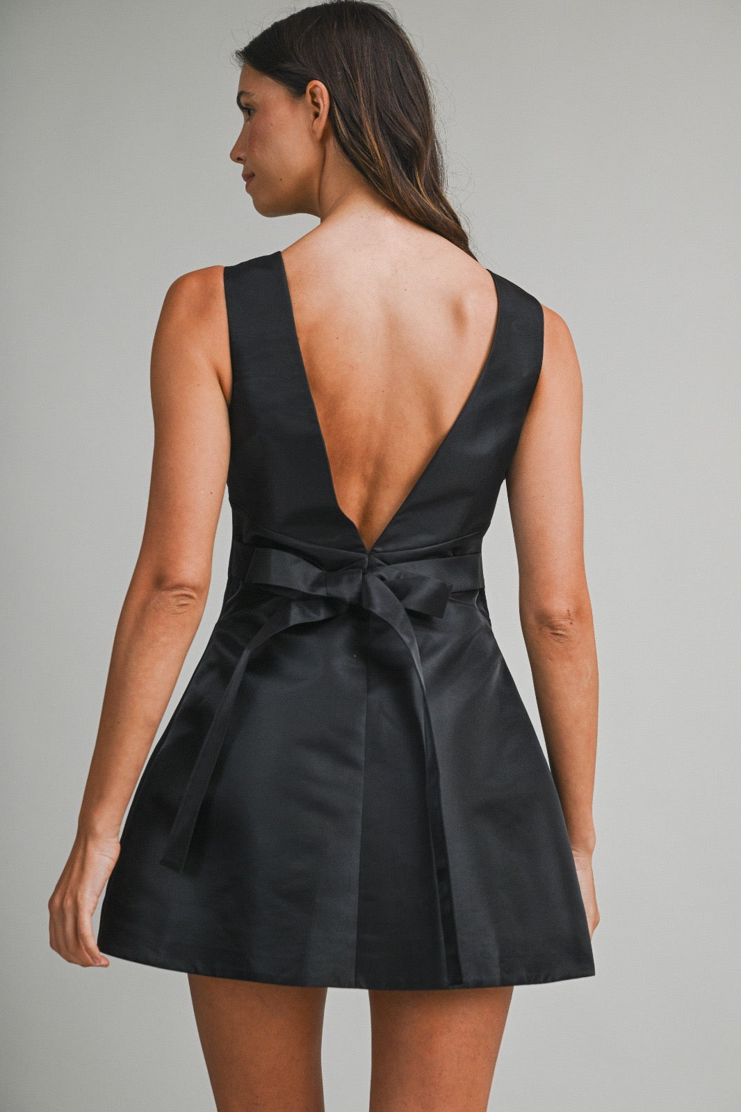 DRESS RHINESTONE BLACK