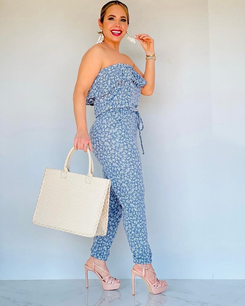Blue jumpsuit