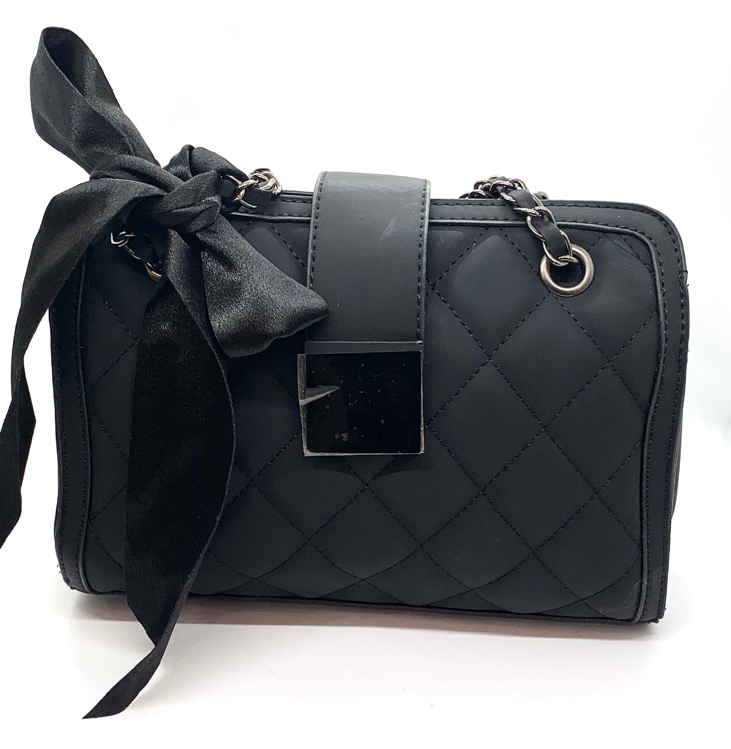 Shoulder handbag with bow