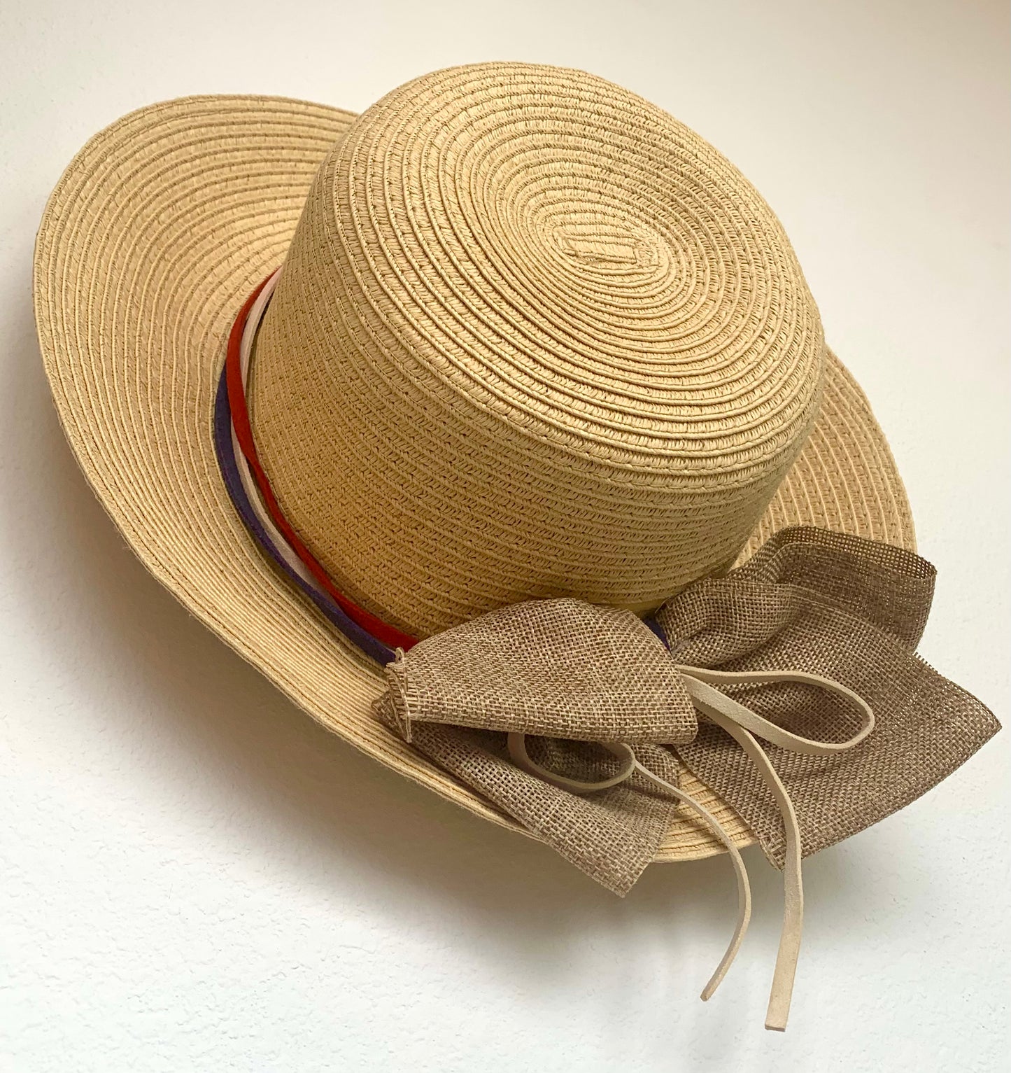Brown bow hat