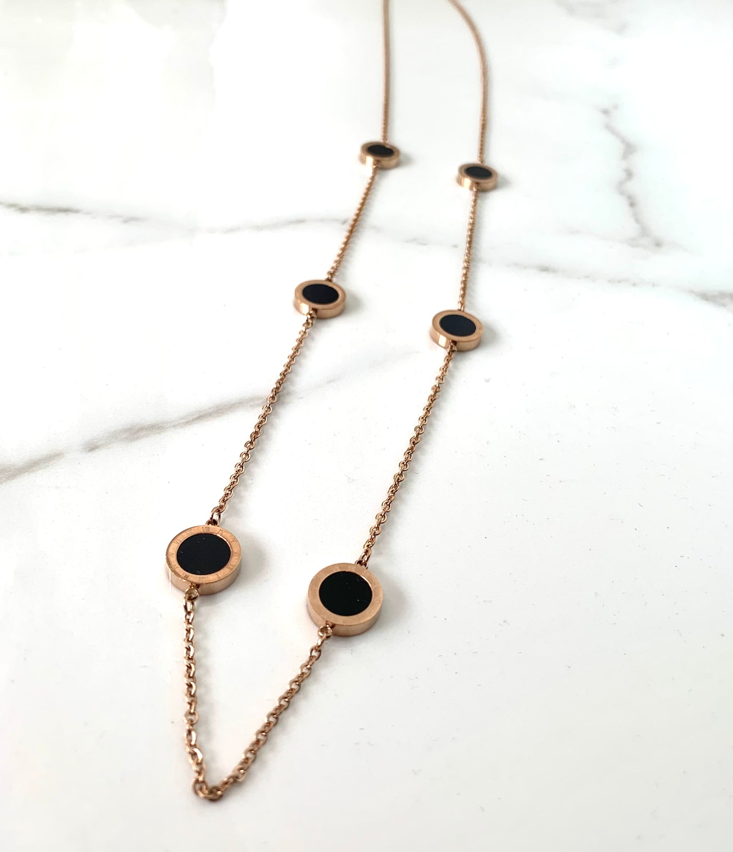 Black gold necklace