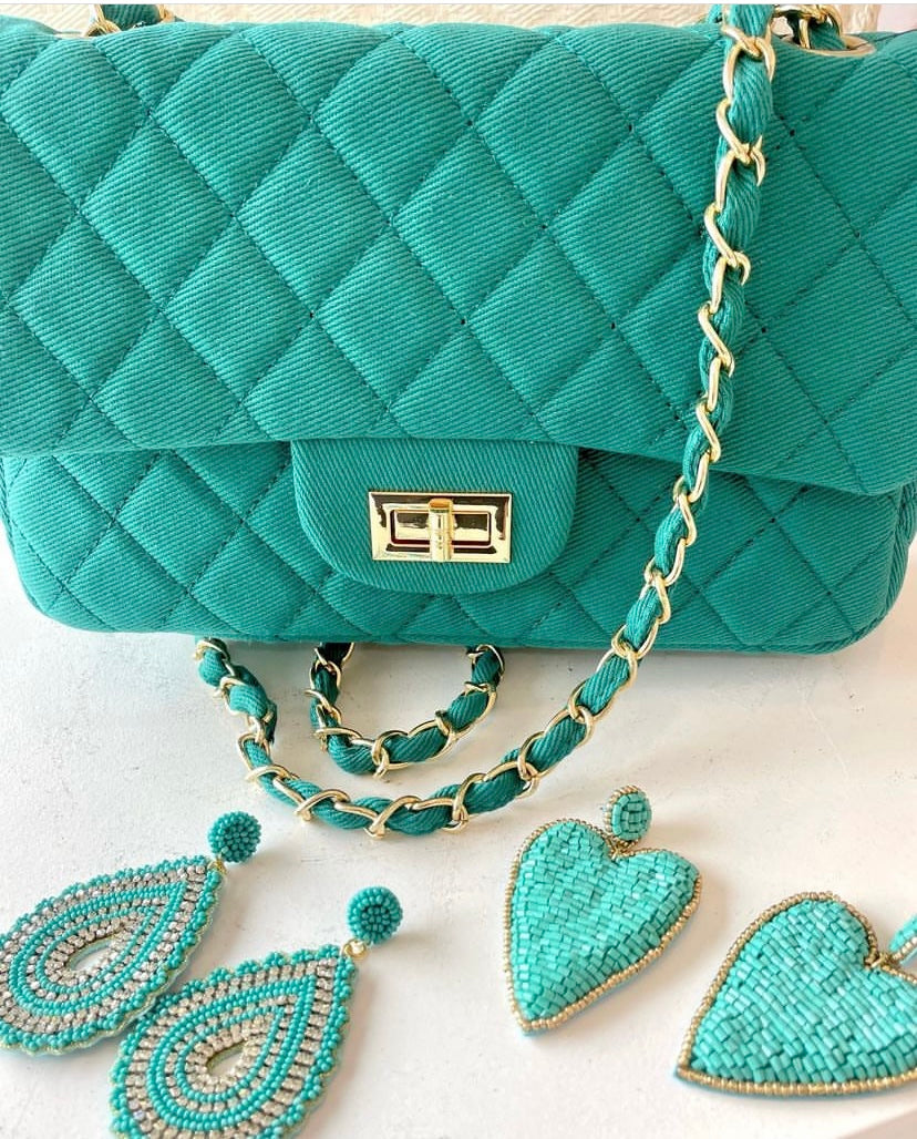 Teal handbag