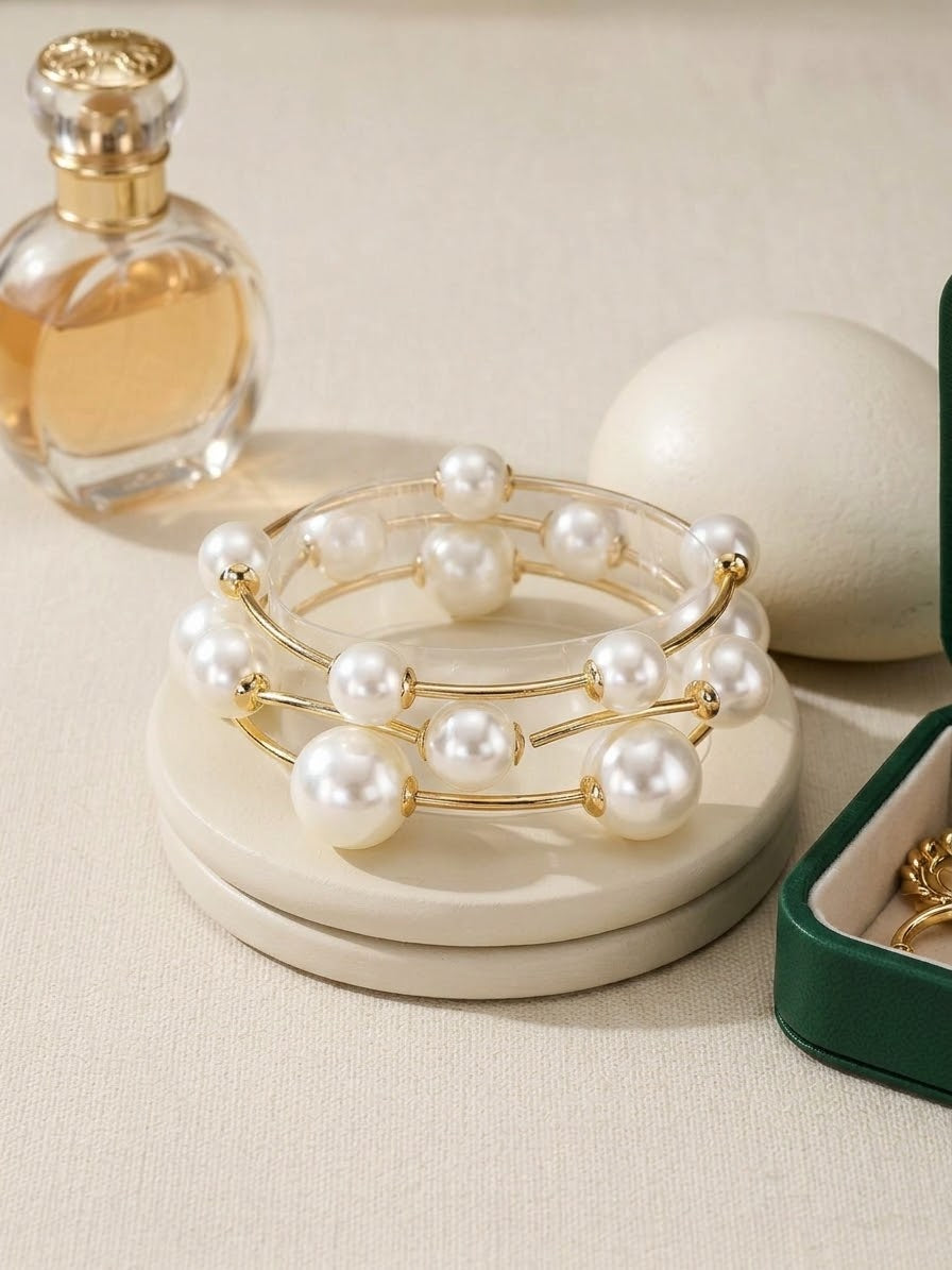 SET.3 BRACELT PEARL