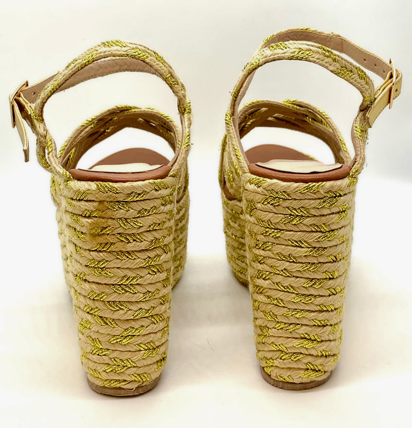 Light Gold Jute Heels