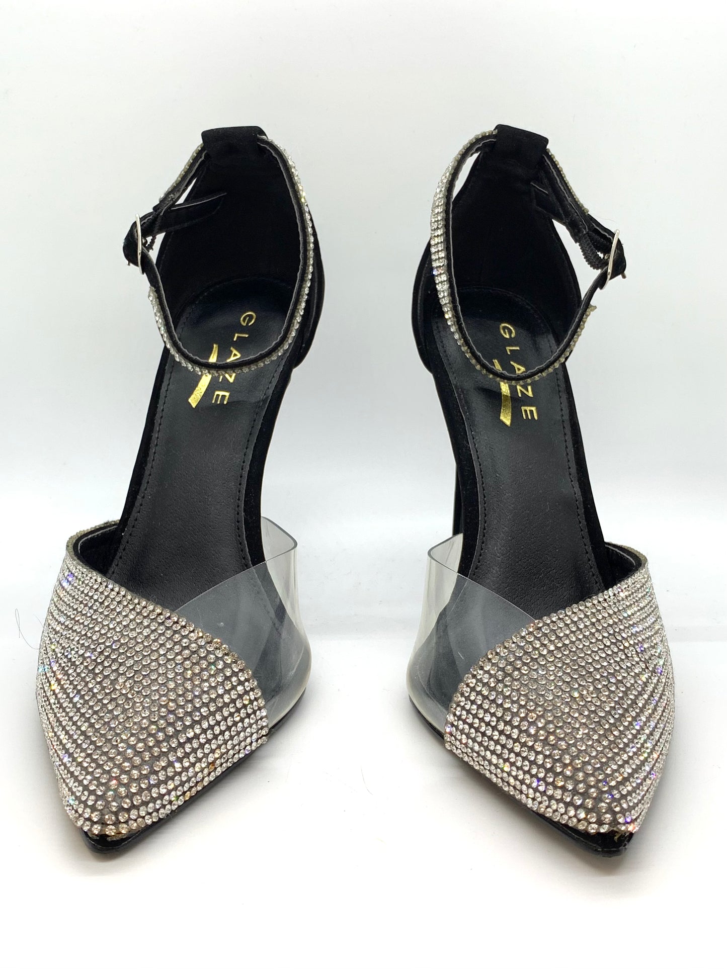 Rhinestone Black Heels