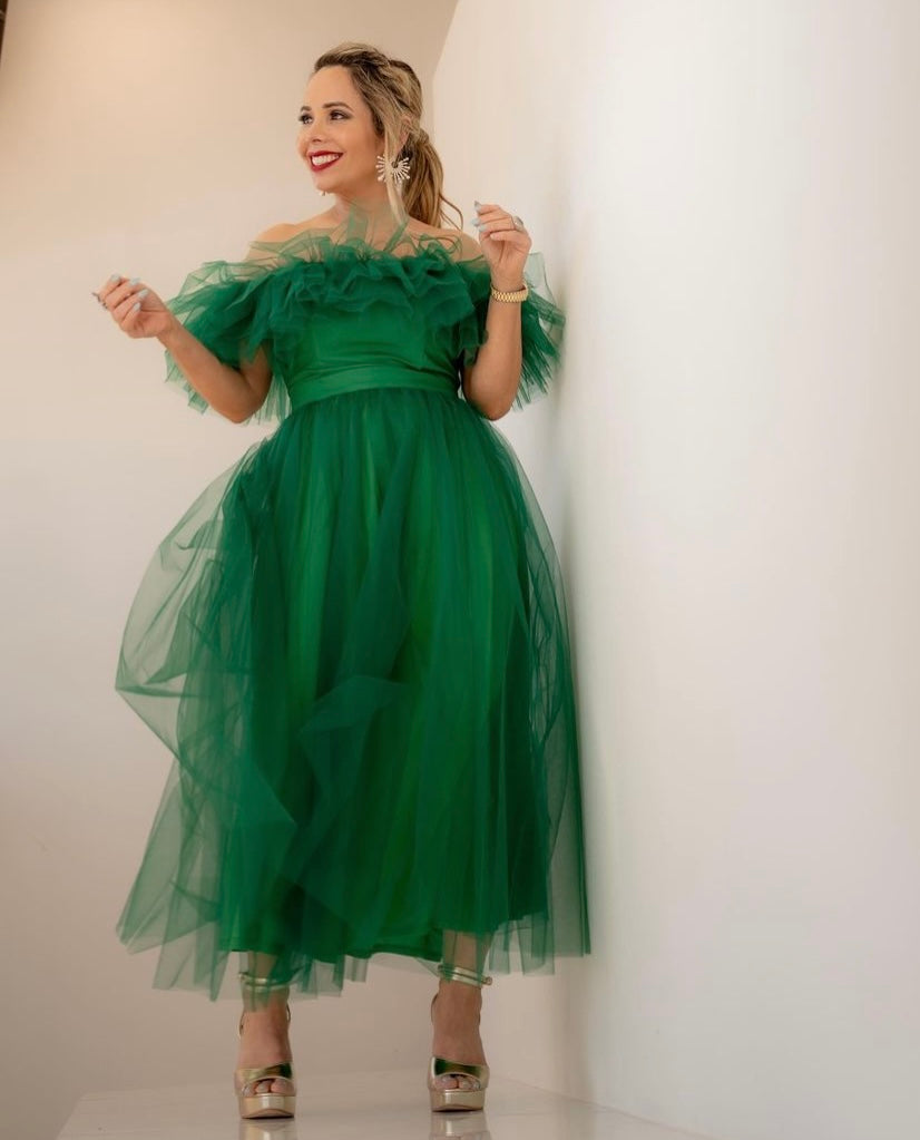 Green Tulle Dress