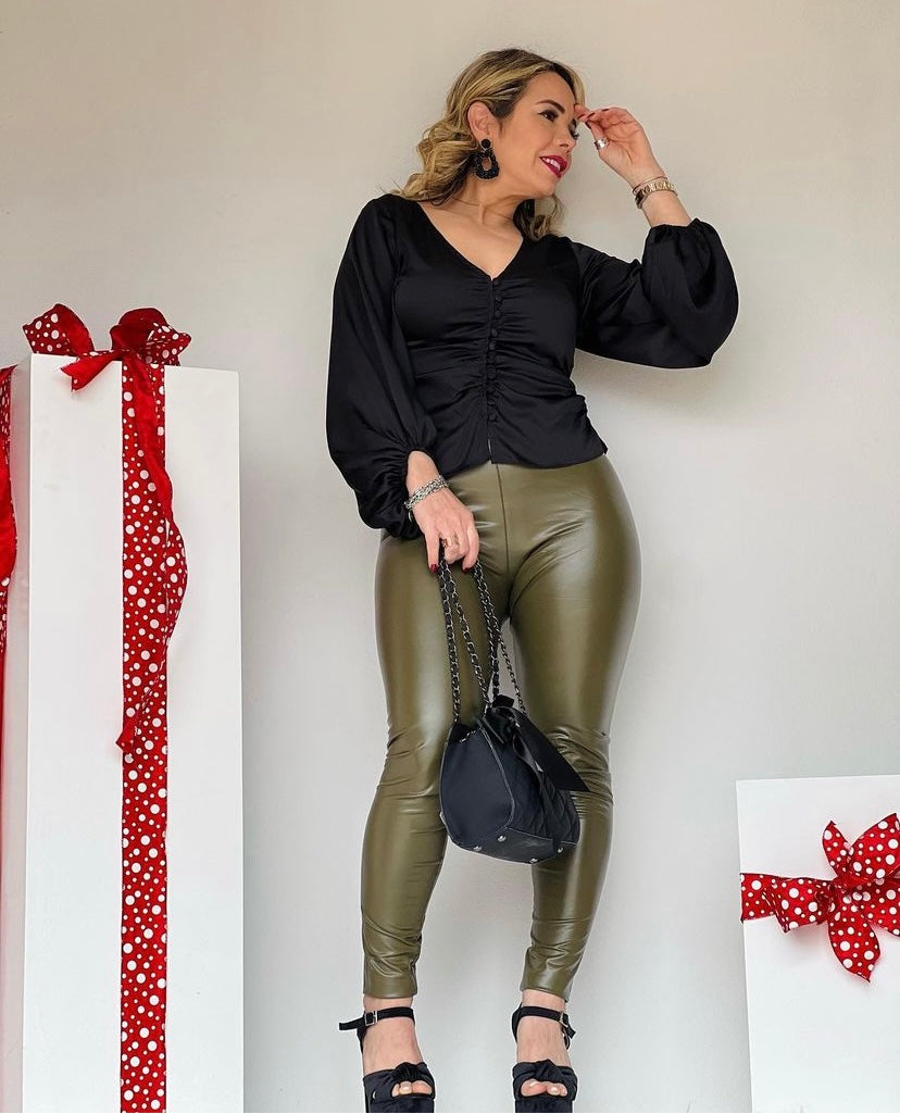 Faux Leather Legging