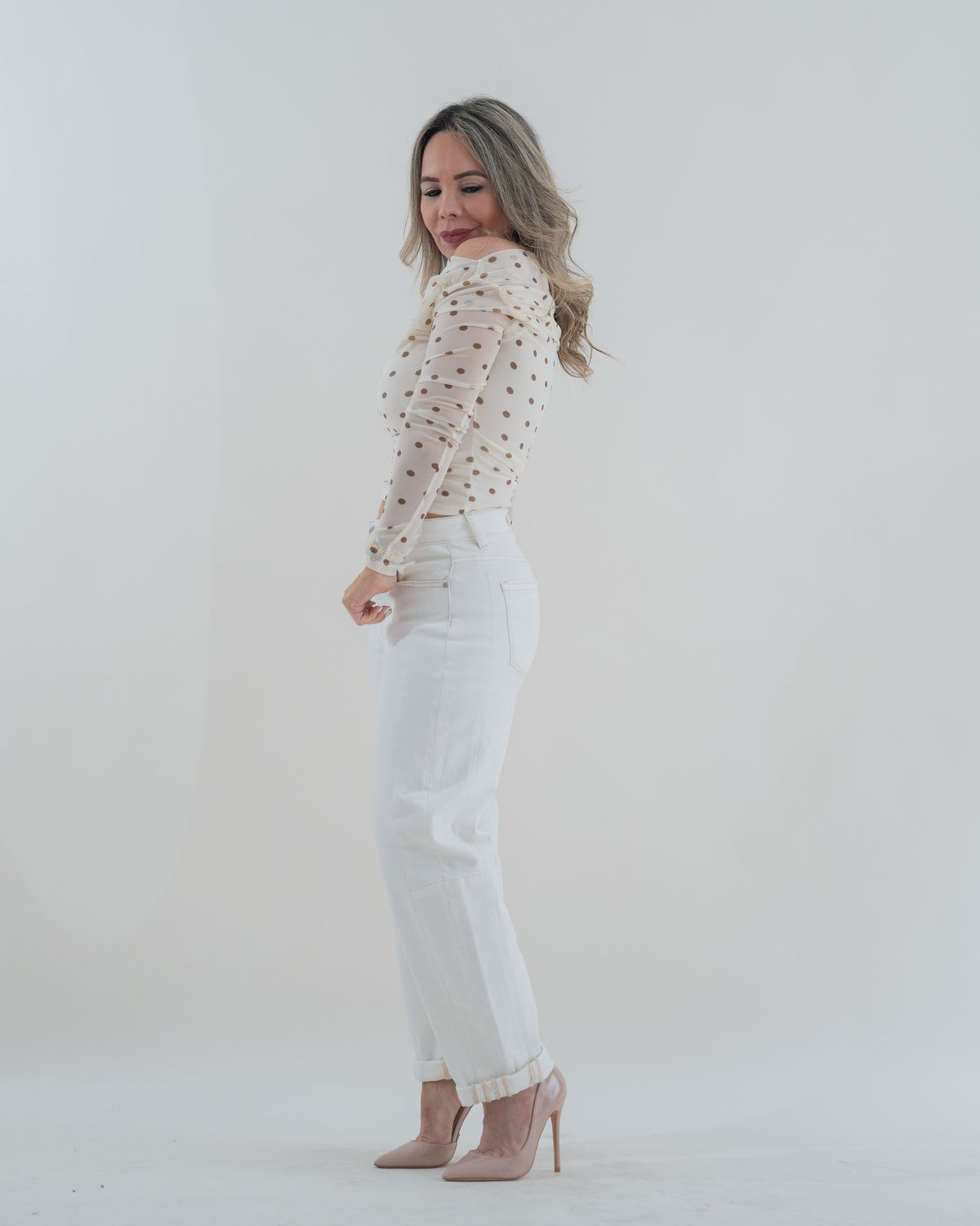 TOP MESH POLKA