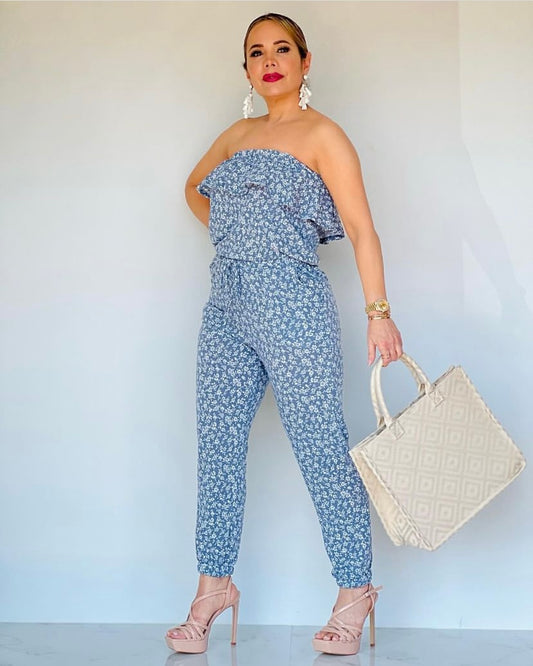 Blue jumpsuit