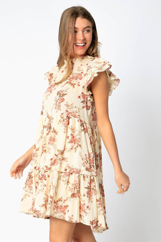 Dionne Cream Short Dress