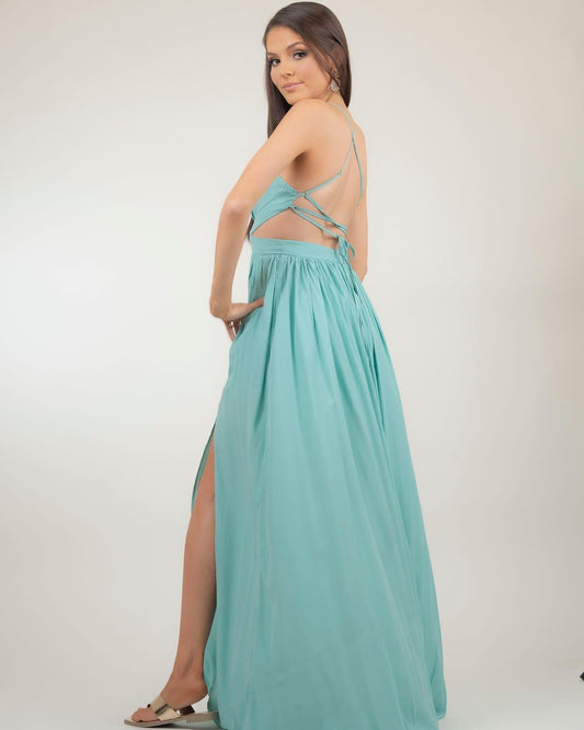 Aqua Maxi Dress