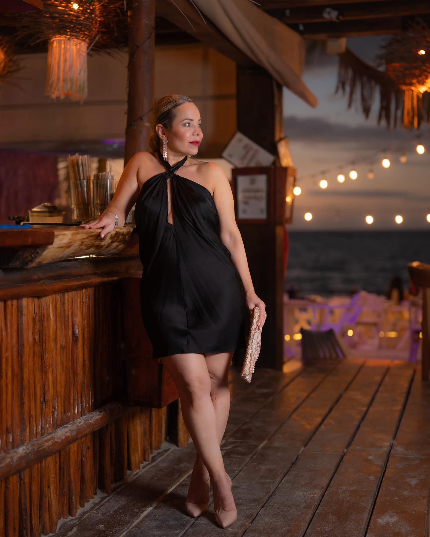 Draped Mini Dress