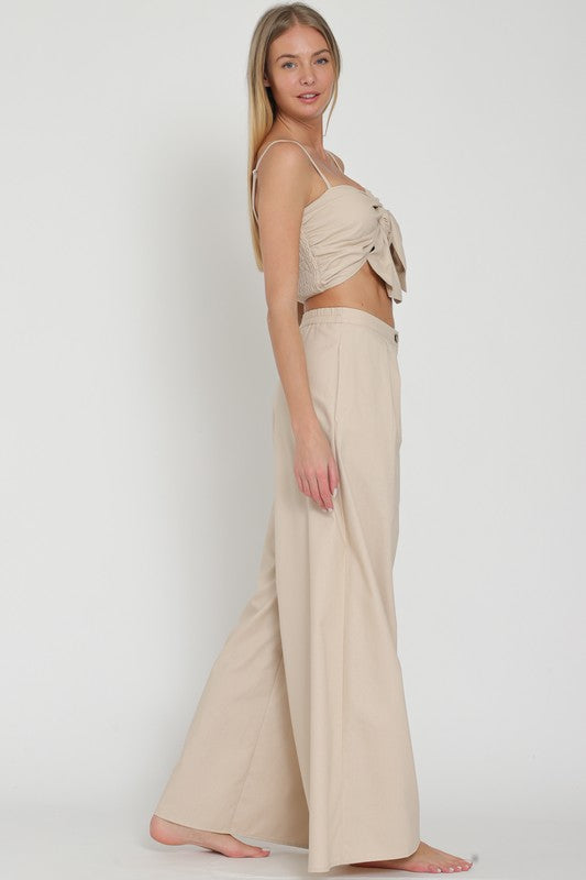 SET. TOP PANTS BLK-BEIBE