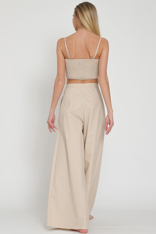 SET. TOP PANTS BLK-BEIBE