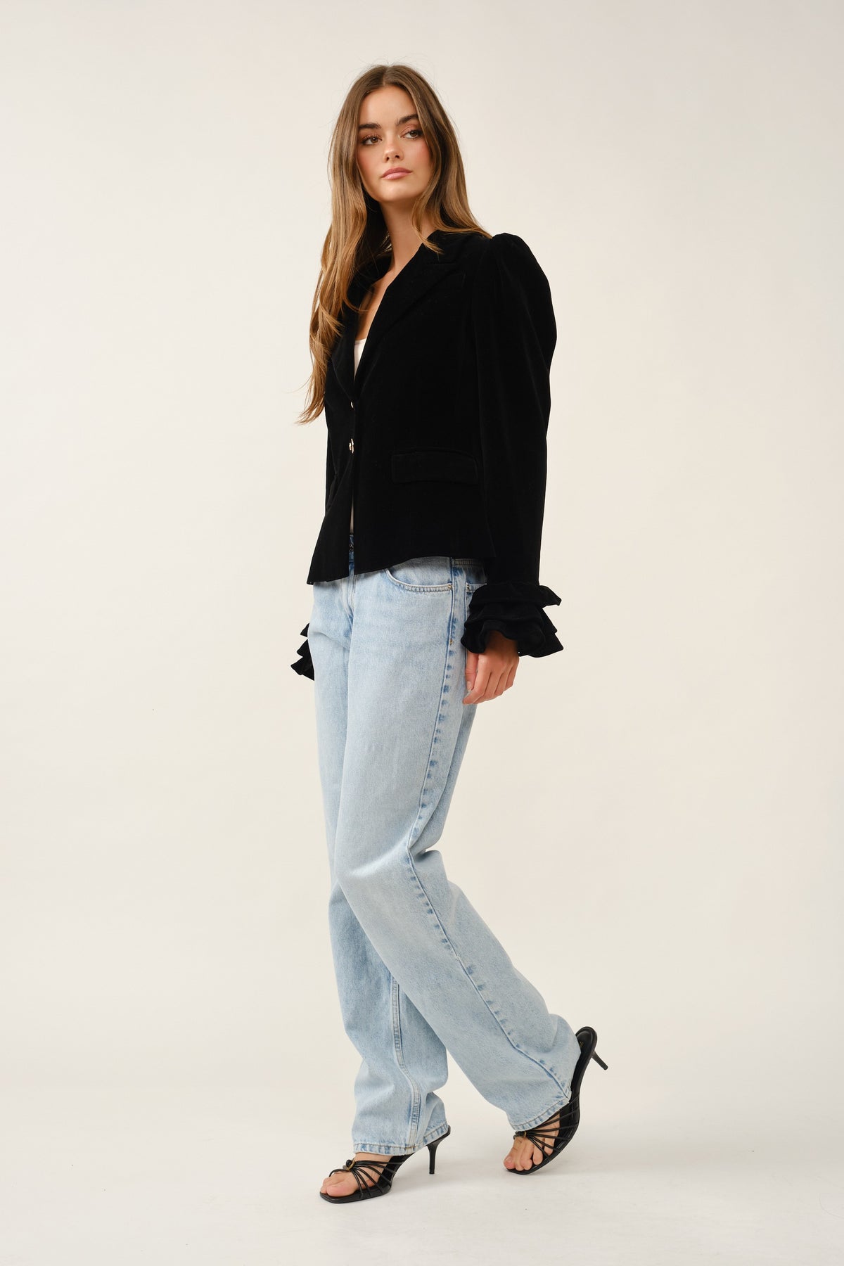 JACKET VELVET BK