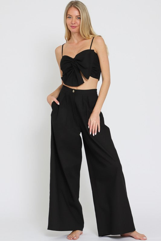 SET. TOP PANTS BLK-BEIBE