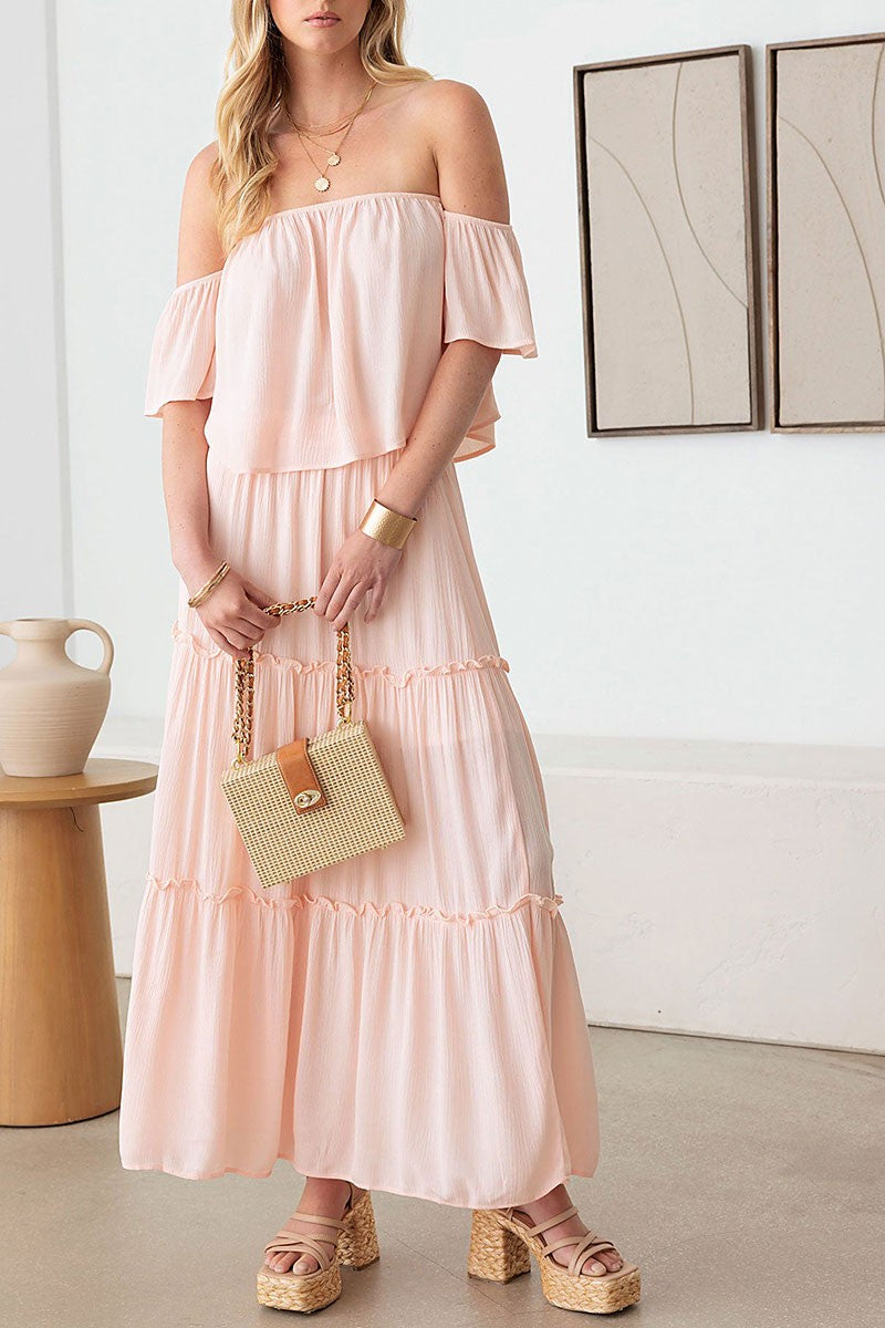 SET,MAXI SKIRT TOP