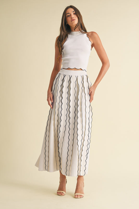 SET.SKIRT AND TOP WH