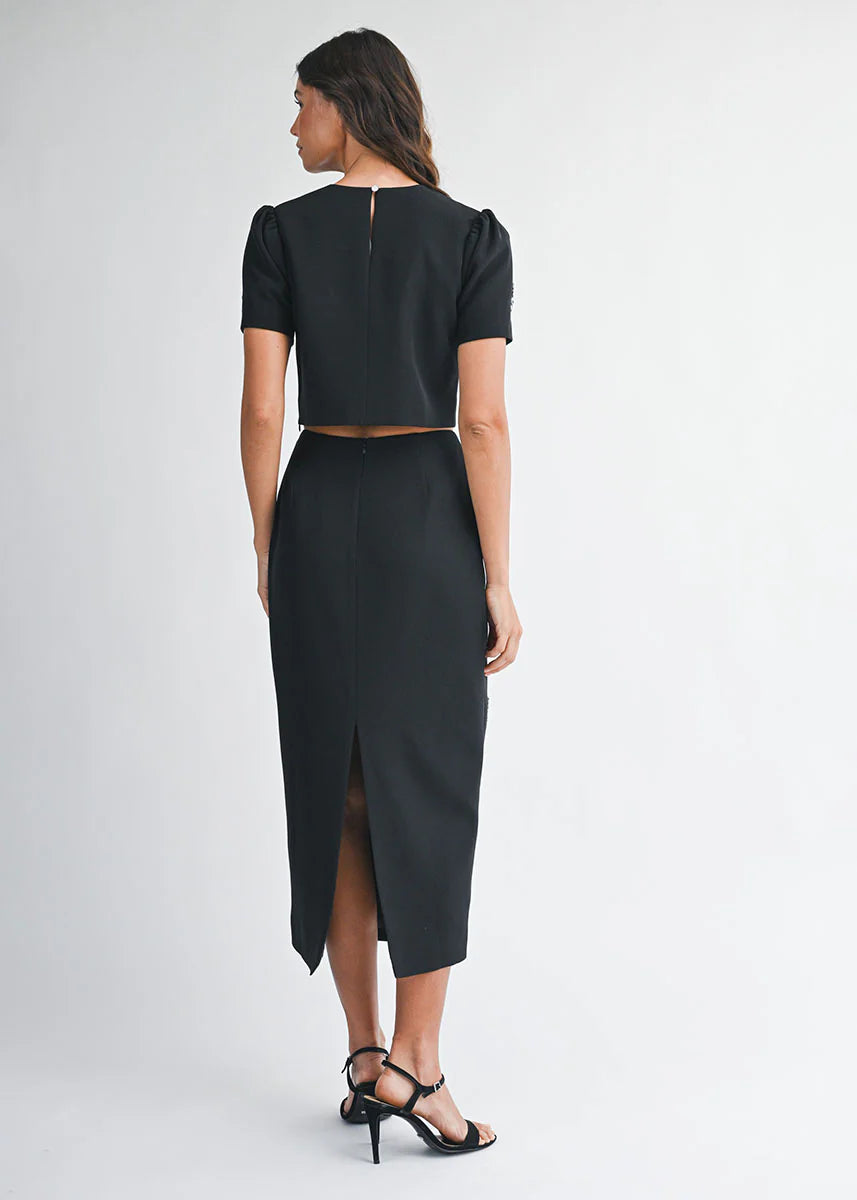 SET. TOP & SKIRT BLACK