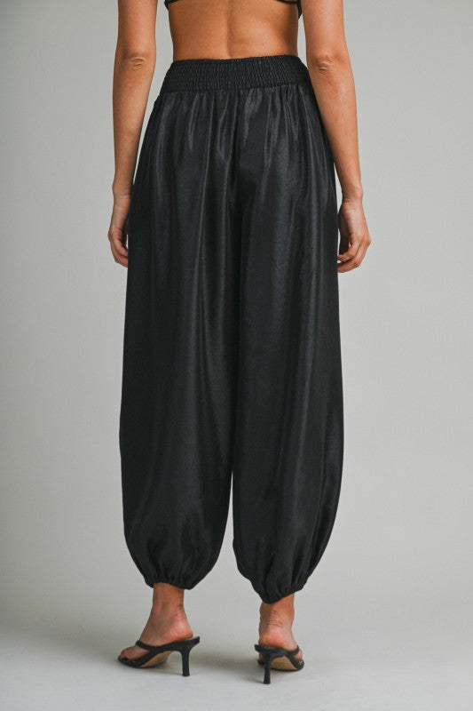 PANTS BLACK SATIN