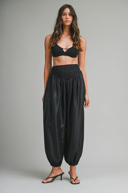 PANTS BLACK SATIN