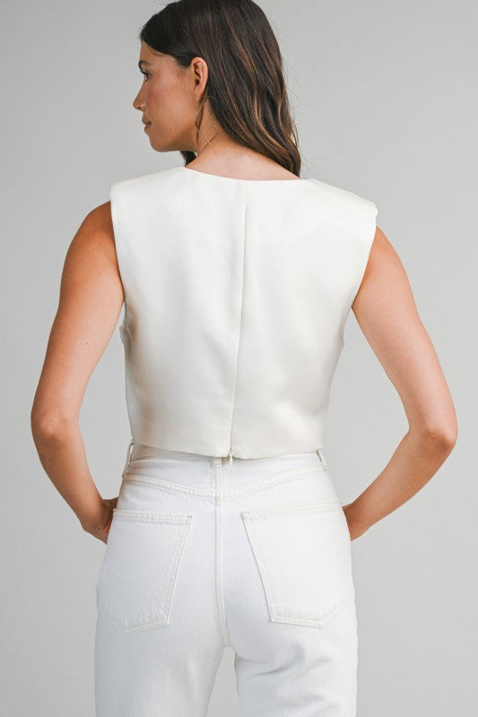 TOP VEST WHITE
