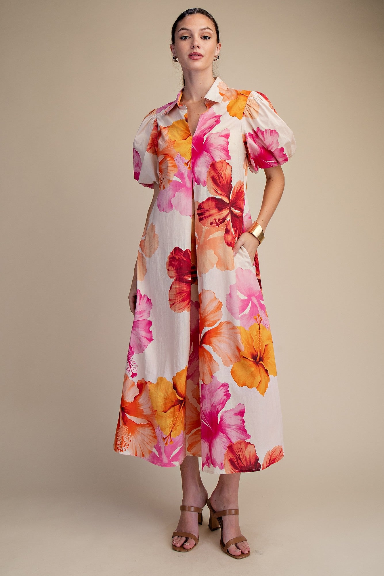 DRESS MIDI FLORA;