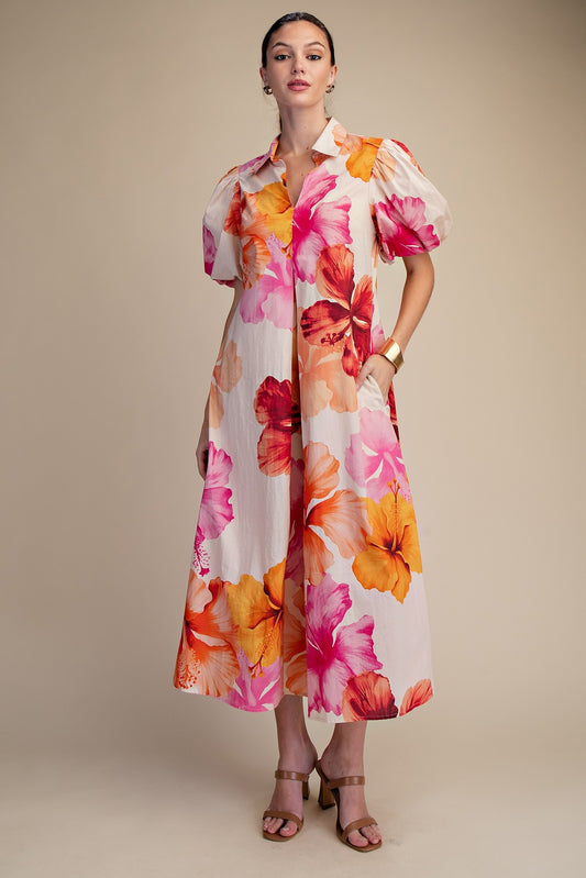 DRESS MIDI FLORA;